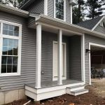 Front, with windows and siding