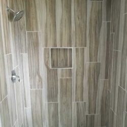 Updated tiles shower enclosure