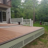 Deck with railing