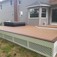 Wood boards on deck