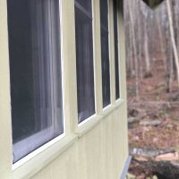 four windows with painted trim